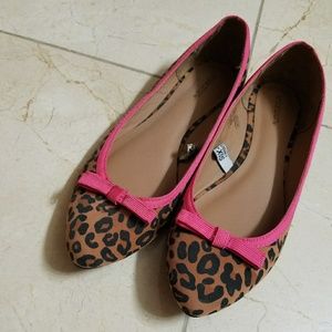 Women's size 7 leopard and pink flats
